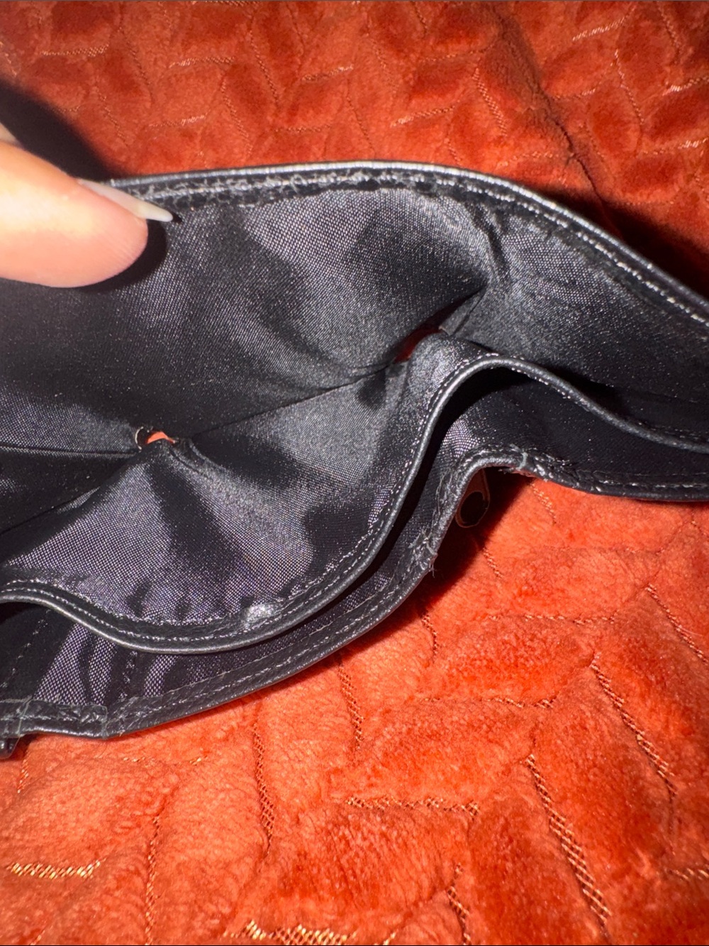 NWT Wilsons Leather Black Trifold Wallet – Genuine Pebble Leather ID Window & Zi - Picture 7 of 9